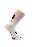 Vysoké ponožky F*CK COVID 19 White/Pink
